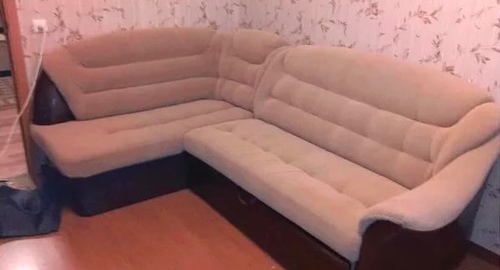 Перетяжка углового дивана. Барабинск